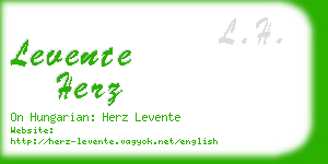 levente herz business card
